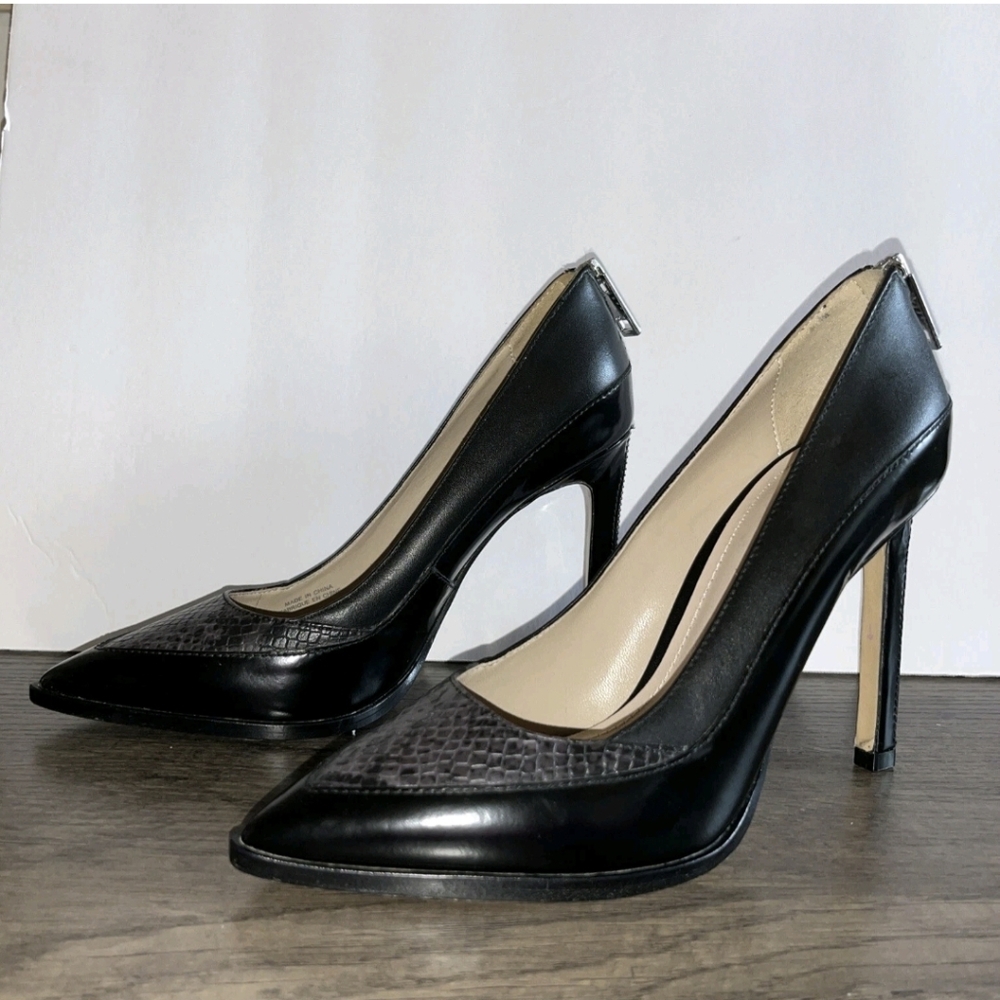 Diesel Black and Gray Snakeskin‎ Heels